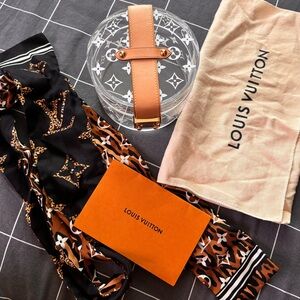 Louis Vuitton Box Scott & Bandeau / Twilly Giant jungle monogram in noir (black)